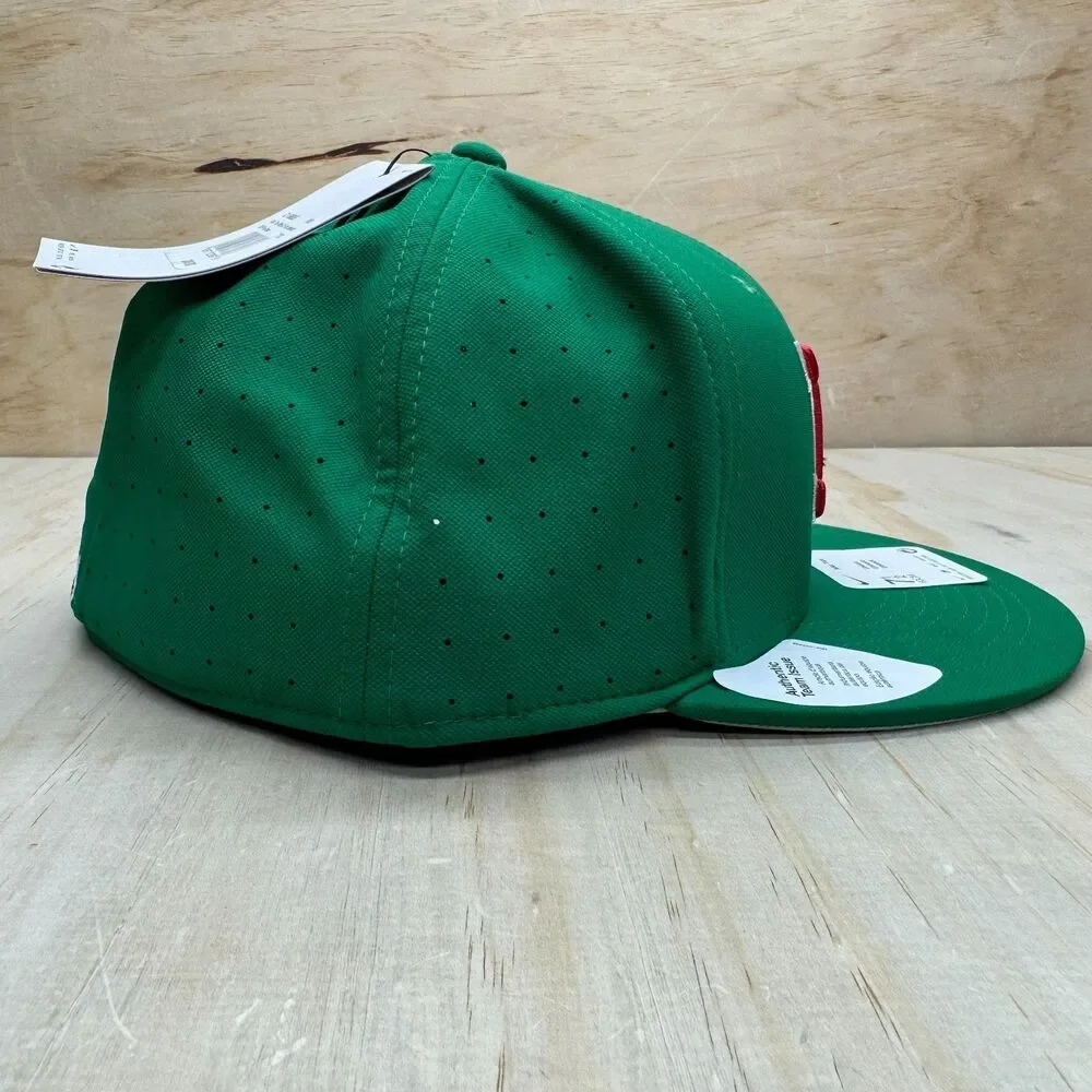 NEW Ole Miss Rebels Nike Aero True Baseball Performance Fitted Hat Green 7 1/2